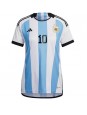 Argentinien Lionel Messi #10 Heimtrikot für Frauen WM 2022 Kurzarm